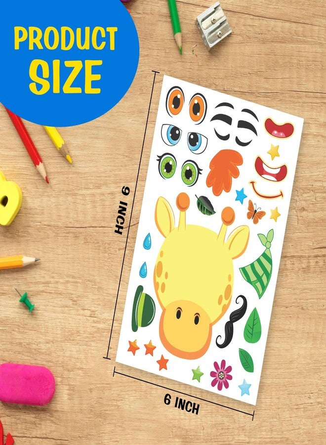 CodersParadise 12 Sheets Animals Make-a-Face DIY Stickers for Kids | Creative Mix & Match Sticker Activity | Fun Craft, Educational & Interactive Stickers for Children - Image 3
